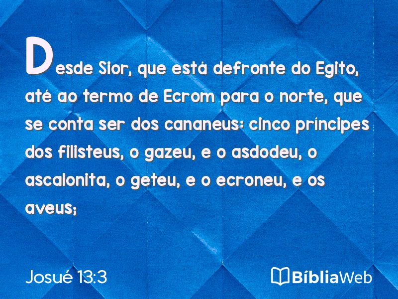 Josué 13:3 em imagem para compartilhar
