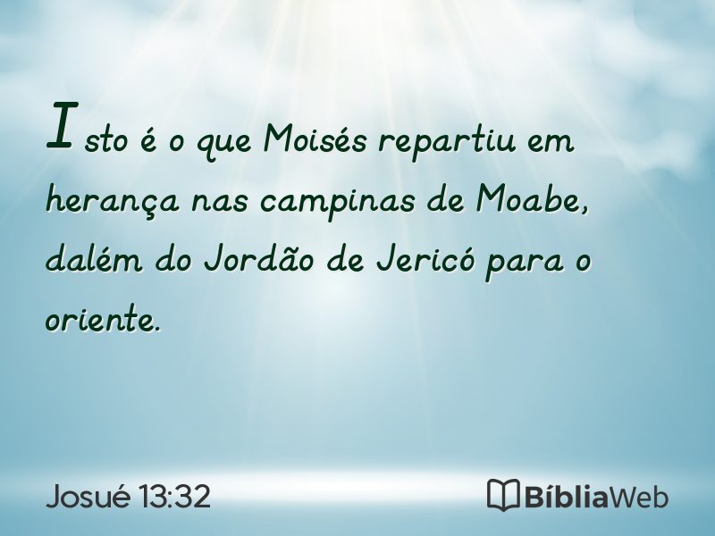 Josué 13:32 em imagem para compartilhar