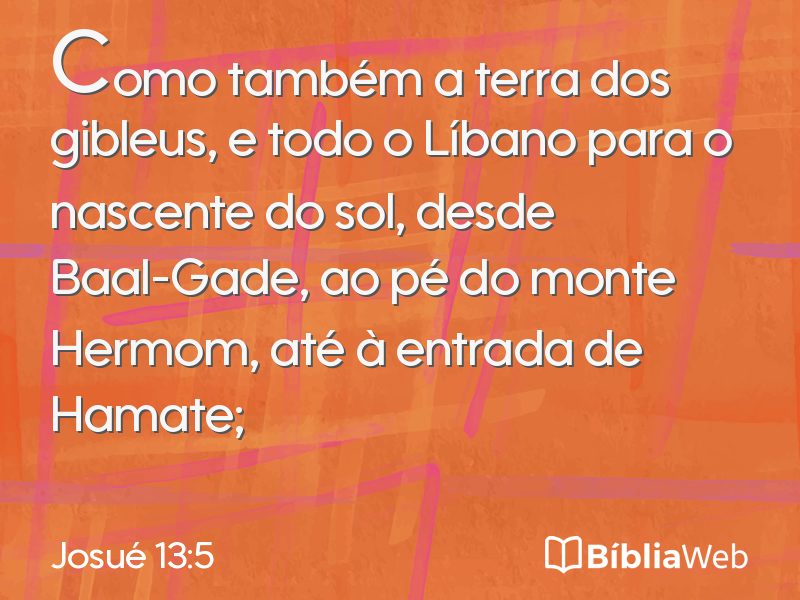 Josué 13:5 em imagem para compartilhar