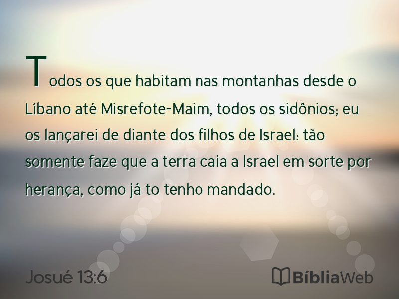 Josué 13:6 em imagem para compartilhar