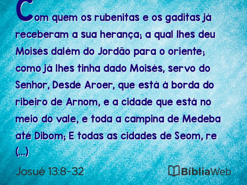 Josué 13:8-32 em imagem para compartilhar