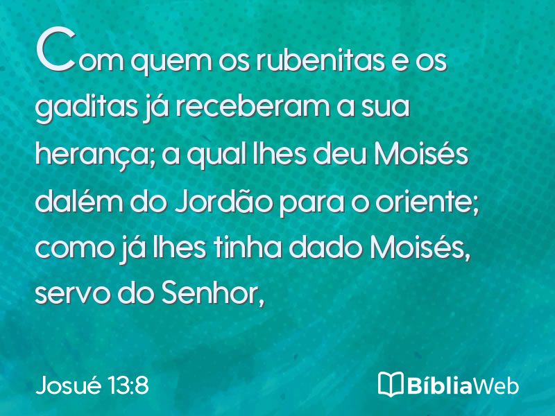 Josué 13:8 em imagem para compartilhar