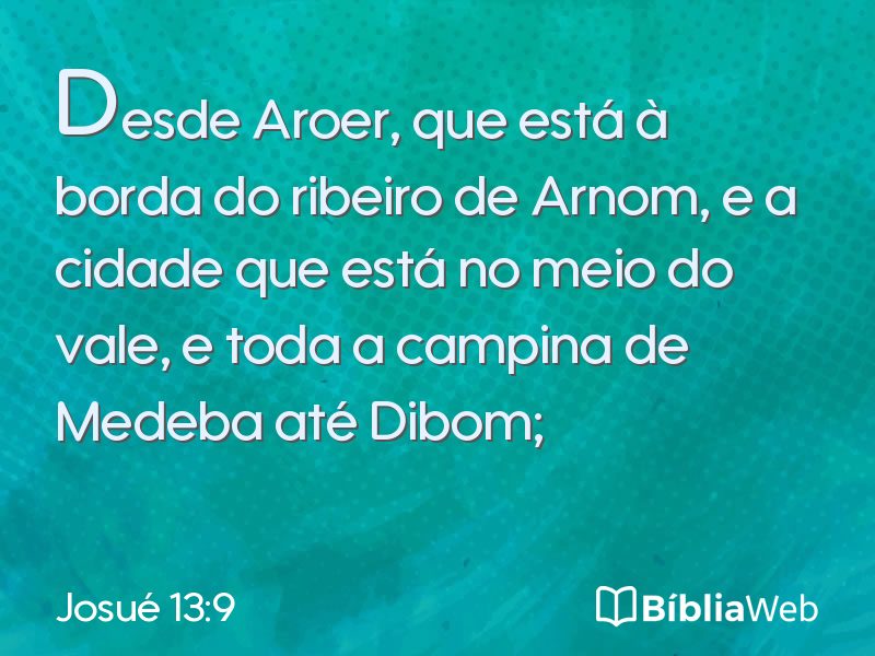 Josué 13:9 em imagem para compartilhar
