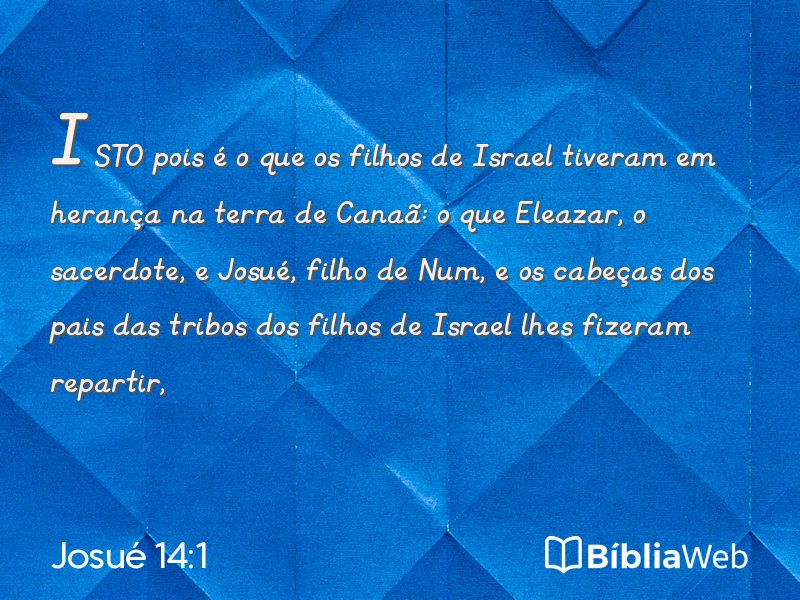 Josué 14:1 em imagem para compartilhar