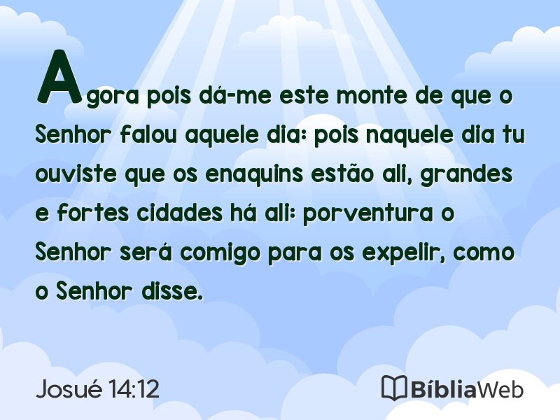 Josué 14:12 em imagem para compartilhar