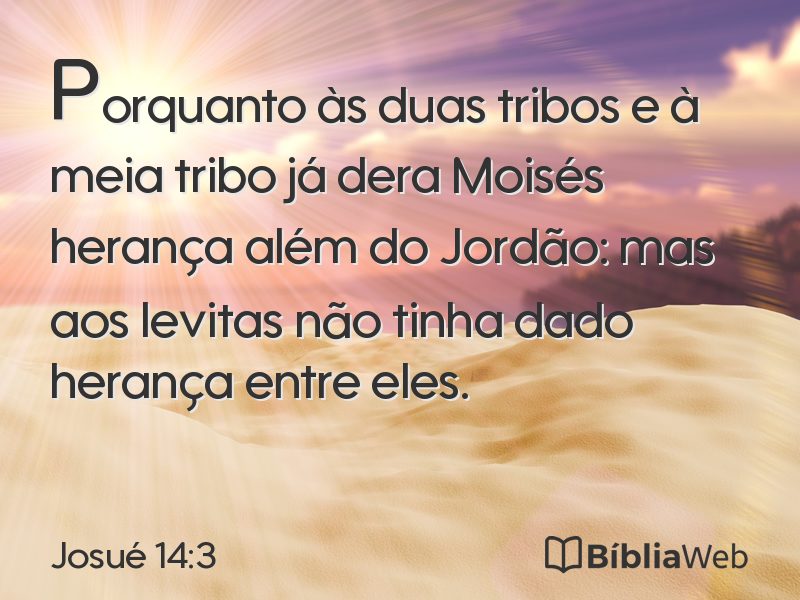 Josué 14:3 em imagem para compartilhar