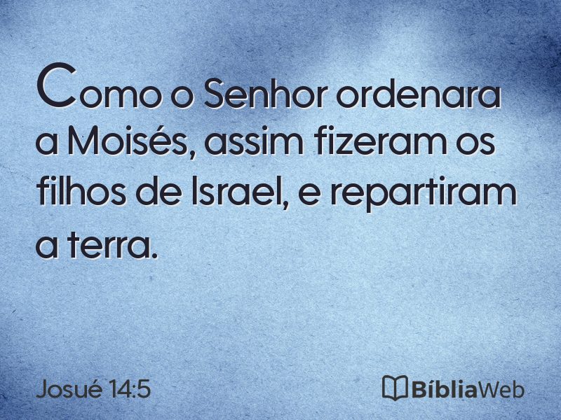 Josué 14:5 em imagem para compartilhar