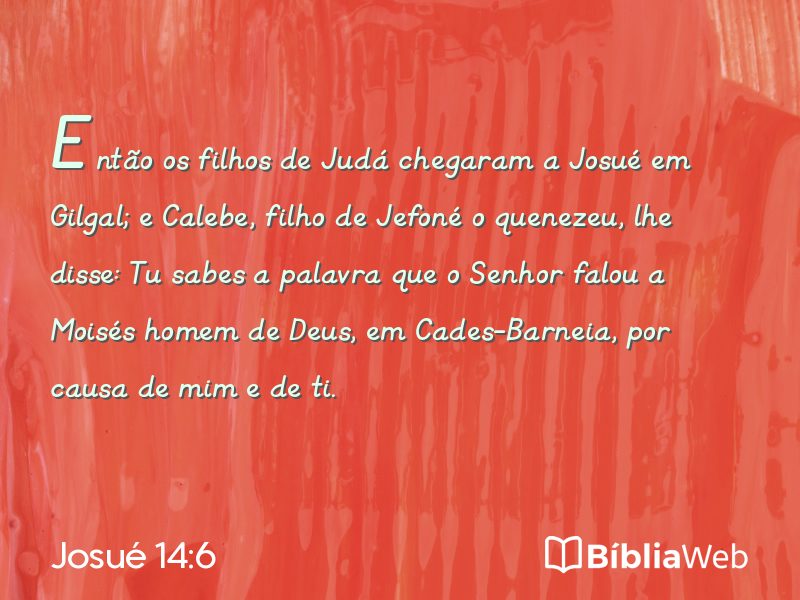 Josué 14:6 em imagem para compartilhar