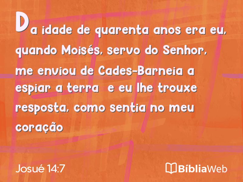 Josué 14:7 em imagem para compartilhar