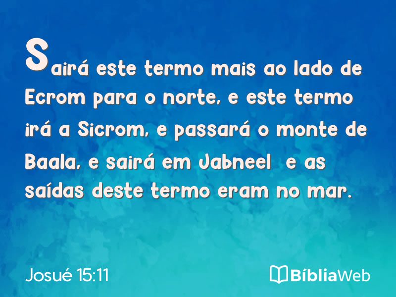 Josué 15:11 em imagem para compartilhar