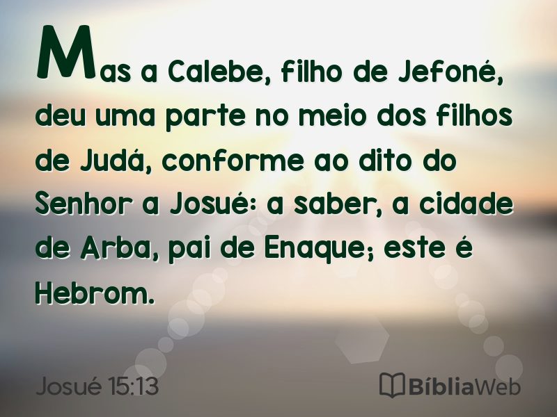 Josué 15:13 em imagem para compartilhar