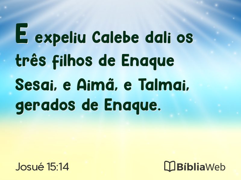 Josué 15:14 em imagem para compartilhar