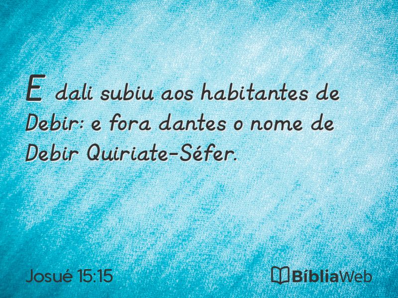 Josué 15:15 em imagem para compartilhar