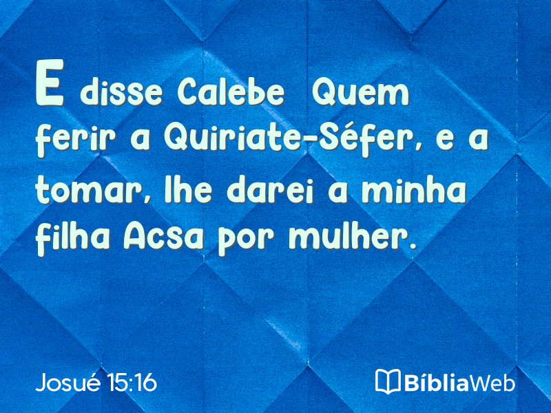 Josué 15:16 em imagem para compartilhar