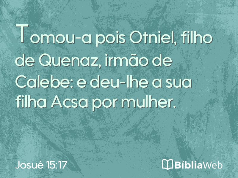 Josué 15:17 em imagem para compartilhar