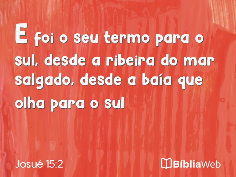 Josué 15:2 em imagem para compartilhar