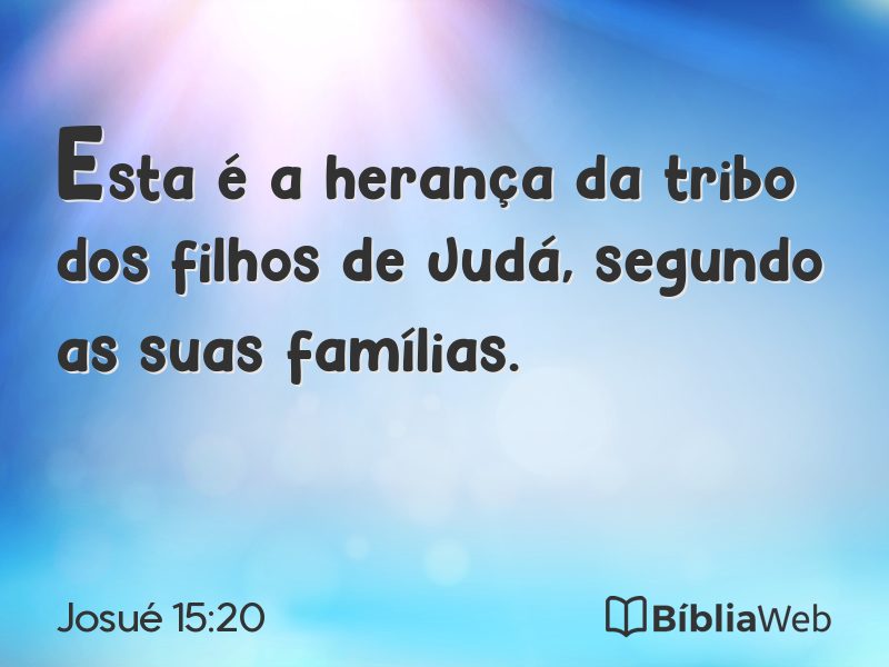 Josué 15:20 em imagem para compartilhar