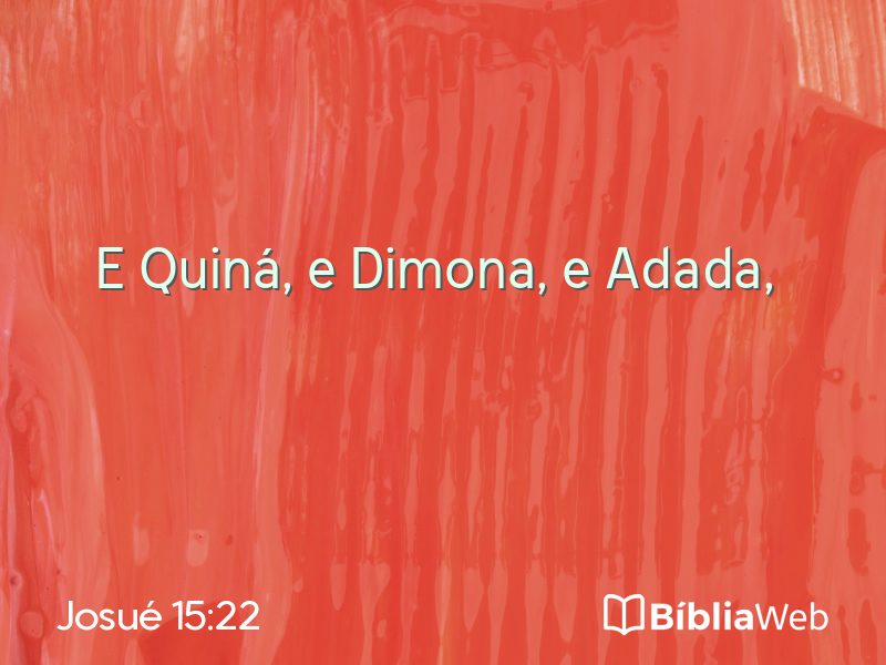 Josué 15:22 em imagem para compartilhar