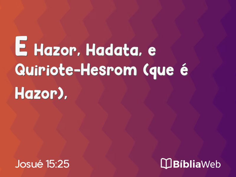 Josué 15:25 em imagem para compartilhar