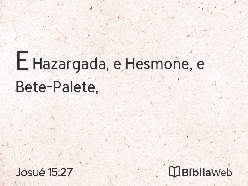 Josué 15:27 em imagem para compartilhar