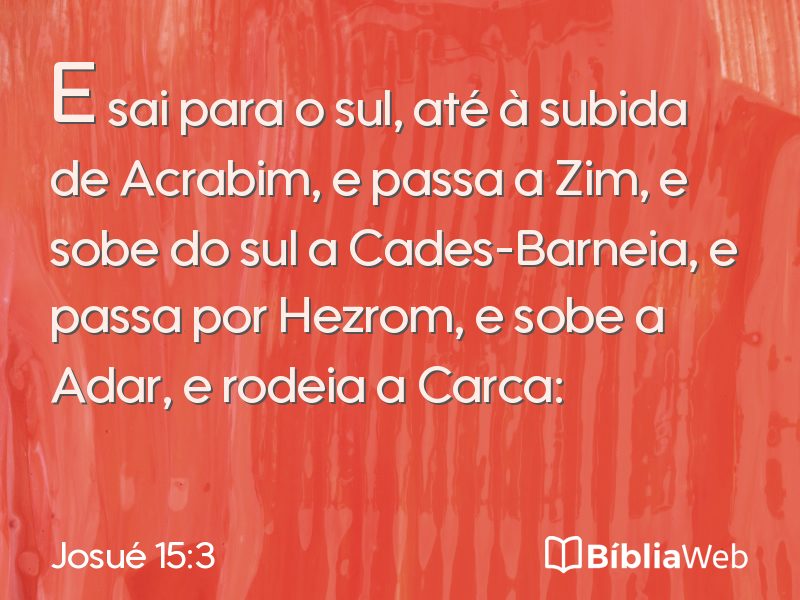 Josué 15:3 em imagem para compartilhar