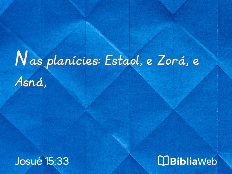 Josué 15:33 em imagem para compartilhar