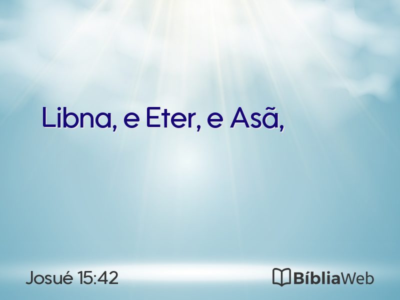 Josué 15:42 em imagem para compartilhar