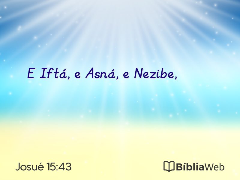Josué 15:43 em imagem para compartilhar