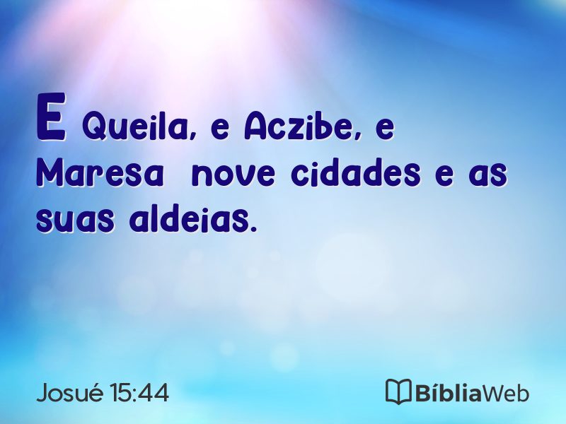 Josué 15:44 em imagem para compartilhar