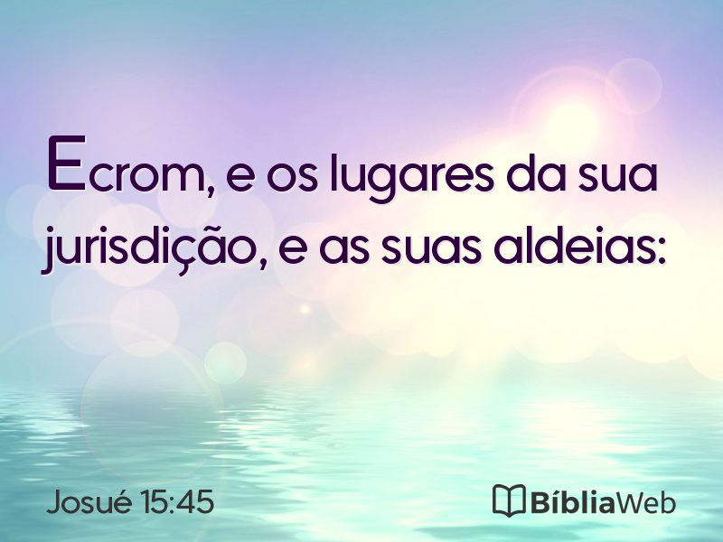 Josué 15:45 em imagem para compartilhar