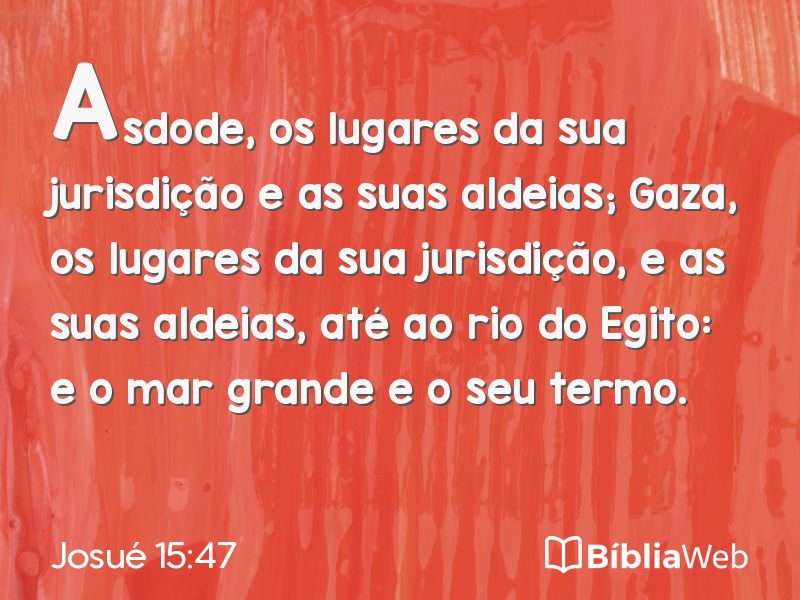 Josué 15:47 em imagem para compartilhar