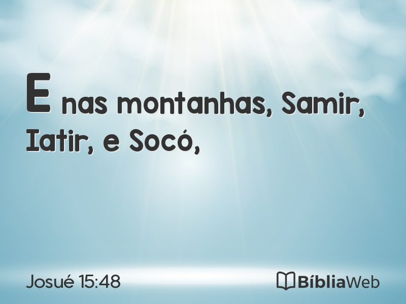 Josué 15:48 em imagem para compartilhar