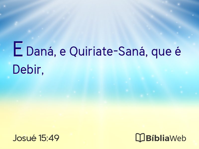 Josué 15:49 em imagem para compartilhar