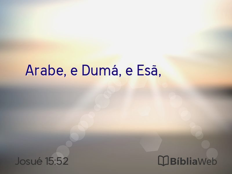 Josué 15:52 em imagem para compartilhar