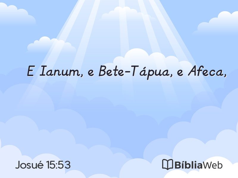 Josué 15:53 em imagem para compartilhar