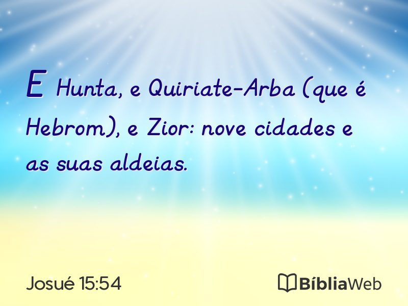 Josué 15:54 em imagem para compartilhar
