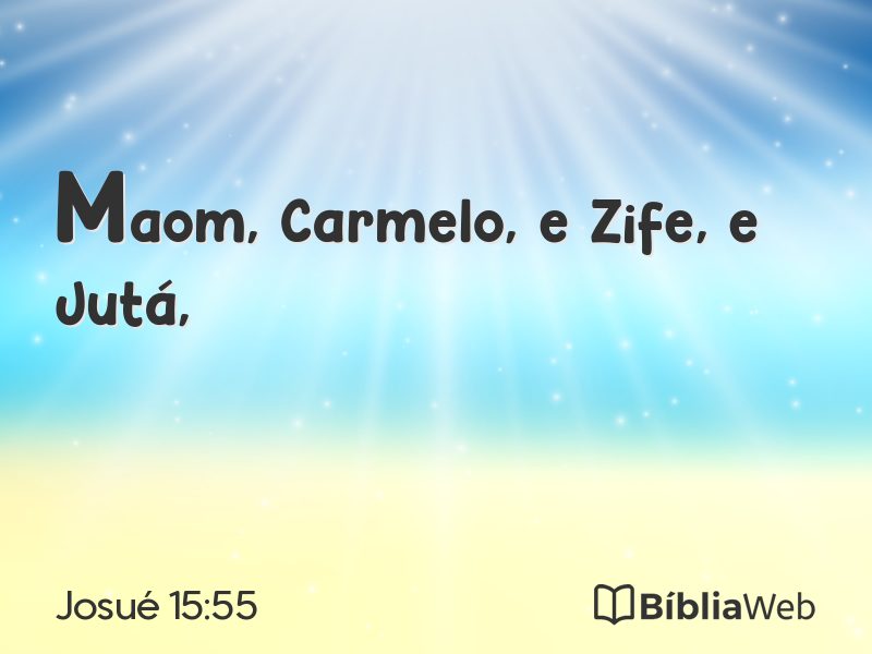 Josué 15:55 em imagem para compartilhar