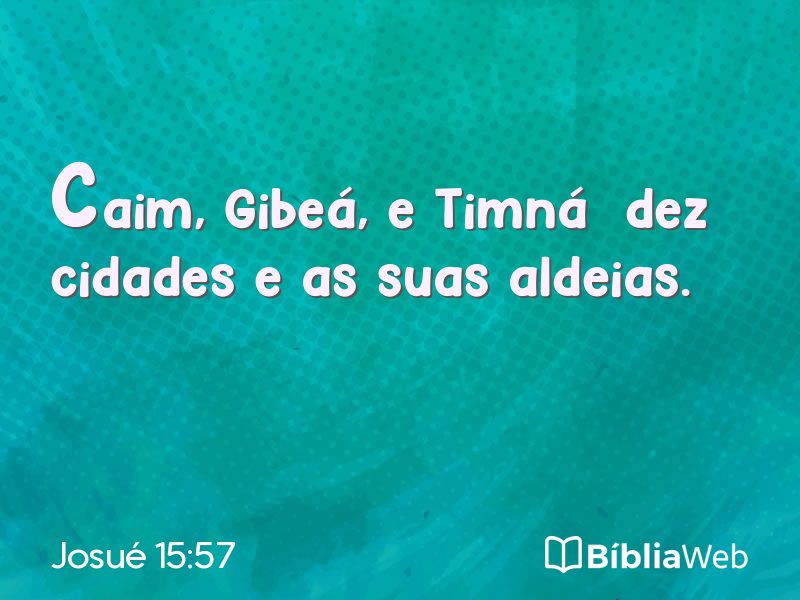 Josué 15:57 em imagem para compartilhar
