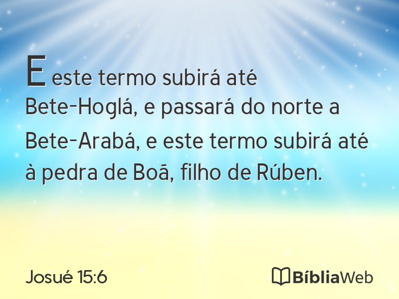 Josué 15:6 em imagem para compartilhar