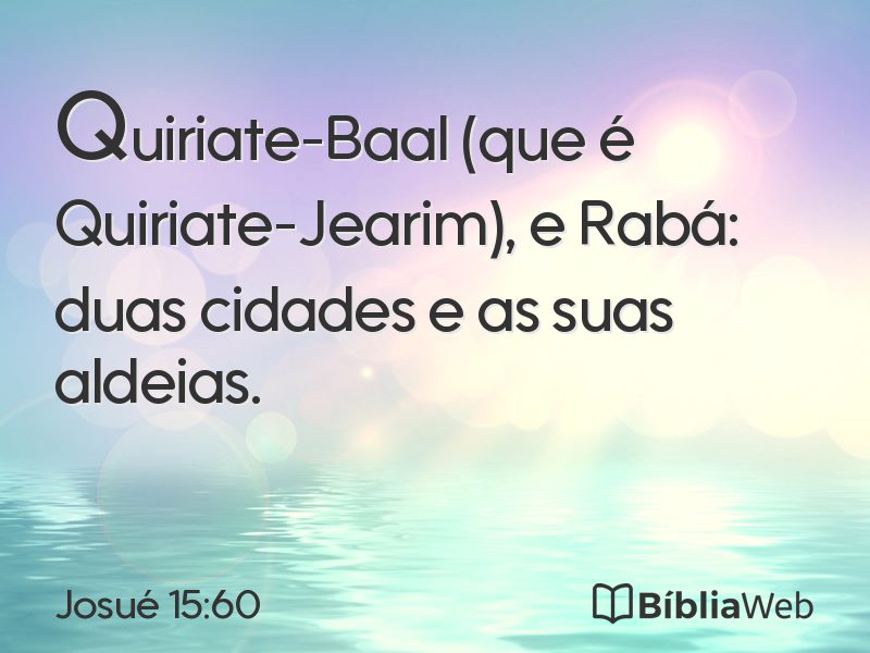 Josué 15:60 em imagem para compartilhar