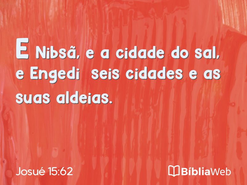 Josué 15:62 em imagem para compartilhar