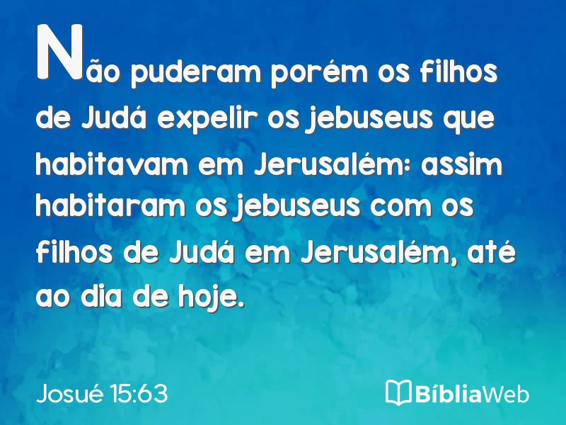 Josué 15:63 em imagem para compartilhar