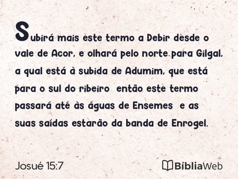 Josué 15:7 em imagem para compartilhar
