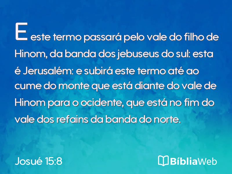 Josué 15:8 em imagem para compartilhar
