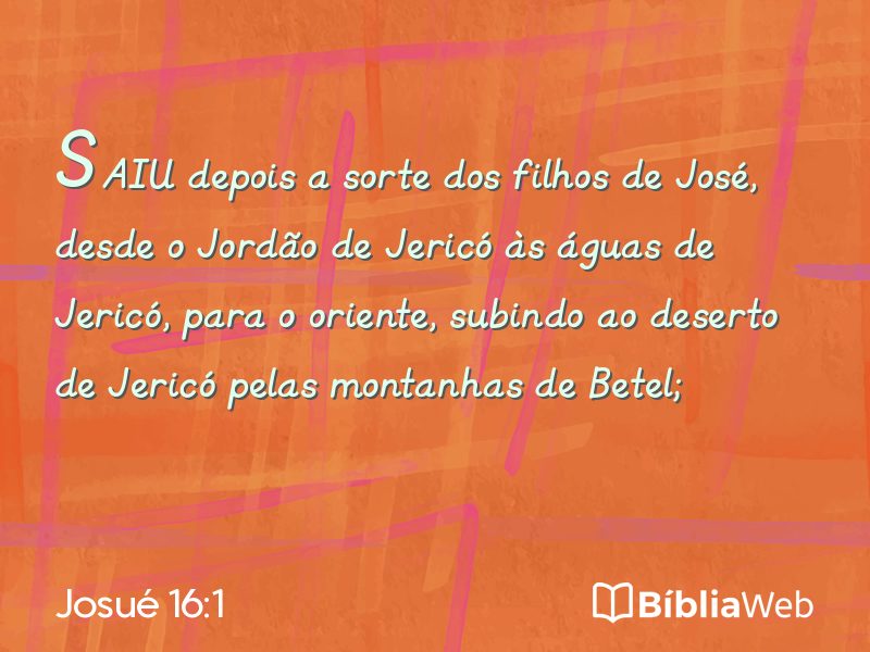 Josué 16:1 em imagem para compartilhar
