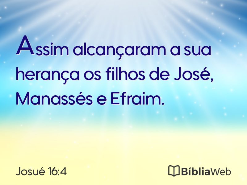 Josué 16:4 em imagem para compartilhar