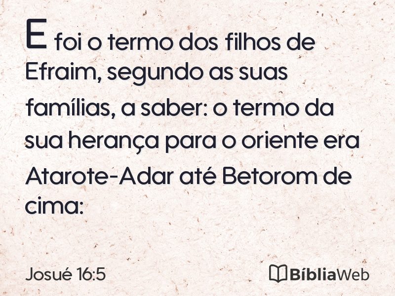 Josué 16:5 em imagem para compartilhar