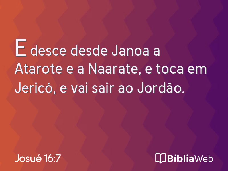 Josué 16:7 em imagem para compartilhar