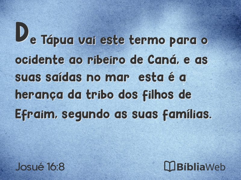 Josué 16:8 em imagem para compartilhar
