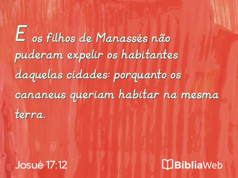 Josué 17:12 em imagem para compartilhar